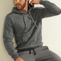 Мужское Худи (Eco Roy Embroidered Logo Hoodie) 42094-01 Midnight Темный Heather