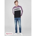 Мужской Пуловер GUESS Factory (Akron Color-Block Logo Pullover) 63794-01 Фиолетовый Eclipse