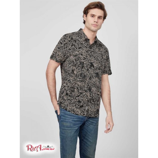 Чоловіча Сорочка GUESS Factory (Brian Printed Shirt) 64044-01 Реактивний Чорний