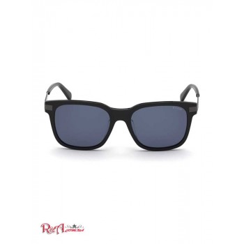 Чоловічі Сонцезахисні Окуляри (Frosted Square Sunglasses) 64824-01 Блискучий Чорний / Синій