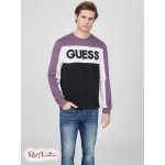 Мужской Пуловер GUESS Factory (Akron Color-Block Logo Pullover) 63794-01 Фиолетовый Eclipse