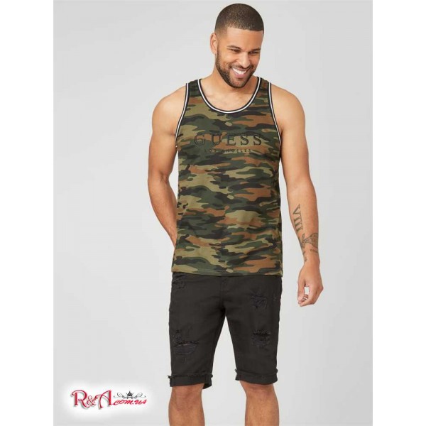 Чоловічий Танк GUESS Factory (Nichols Embroidered Logo Tank) 58495-01 Camouflage