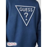 Чоловічий Crewneck GUESS Factory (Scott Logo Crewneck) 58285-01 Silk Синій