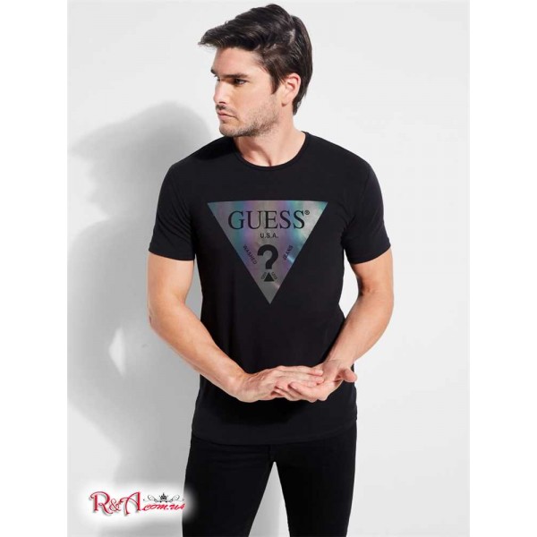 Мужская Футболка GUESS (Iridescent Logo Graphic Tee) 41905-01 Реактивний Черный