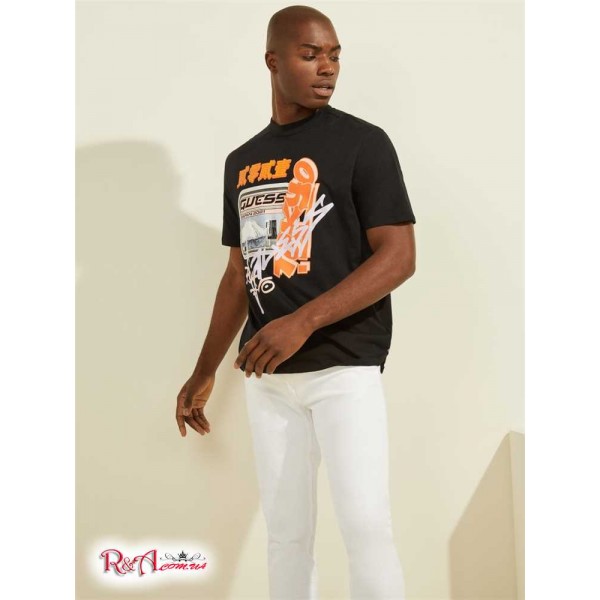 Чоловіча Футболка GUESS (Japan Subway Graphic Tee) 64735-01 Jet Black