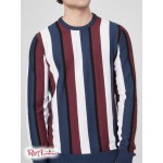 Чоловічий Светр GUESS Factory (Matt Striped Sweater) 63815-01 Silk Синій Мульті