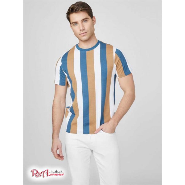 Чоловіча Футболка GUESS Factory (Lambert Striped Tee) 58415-01 Синій Currents