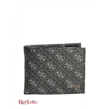 Чоловічий Гаманець (Vezzola Logo Billfold Wallet) 64805-01 Чорний