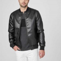 Чоловічий Бомбер (Roy Faux-Leather Bomber) 63775-01 Jet Black Чоловічий Бомбер (Roy Faux-Leather Bomber) 63775-01 Jet Black