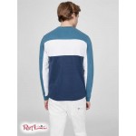 Мужской Пуловер GUESS Factory (Akron Color-Block Logo Pullover) 63795-01 Синий Grotto