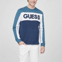 Чоловічий Пуловер (Akron Color-Block Logo Pullover) 63795-01 Синій Grotto