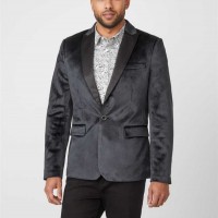 Чоловічий Блейзер (Jeffri Velvet Blazer) 37245-01 Реактивний Чорний