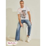 Чоловіча Футболка GUESS (Leopard Brushstroke Tee) 59465-01 Чистий Білий