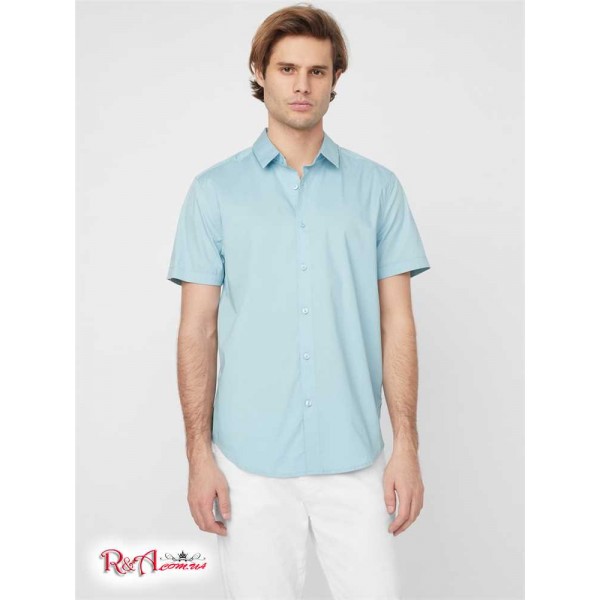 Мужская Рубашка GUESS Factory (Darrow Slim Short-Sleeve Shirt) 63835-01 Remarkable Синий