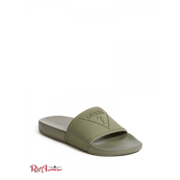 Мужские Шлепанцы GUESS Factory (Elvern Pool Slides) 56785-01 Оливковый