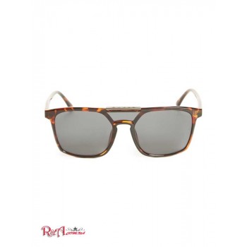 Чоловічі Сонцезахисні Окуляри (Square Shield Sunglasses) 64045-01 Темний Havana