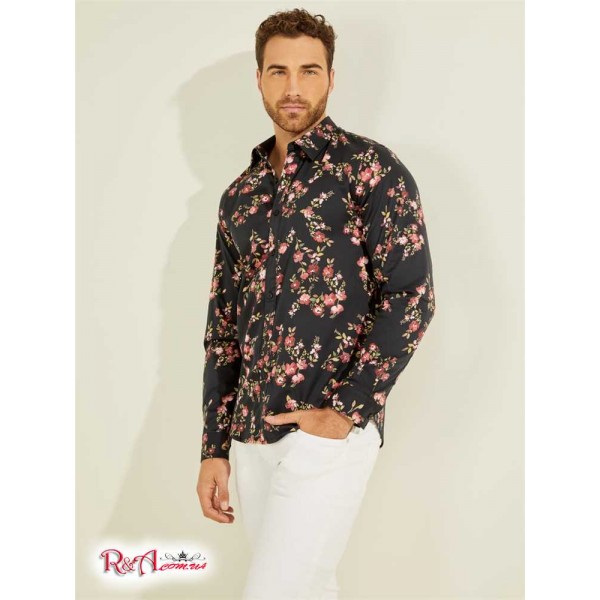 Чоловіча Сорочка GUESS (Luxe Bouquet Shirt) 59555-01 Маленькі Букети Друк