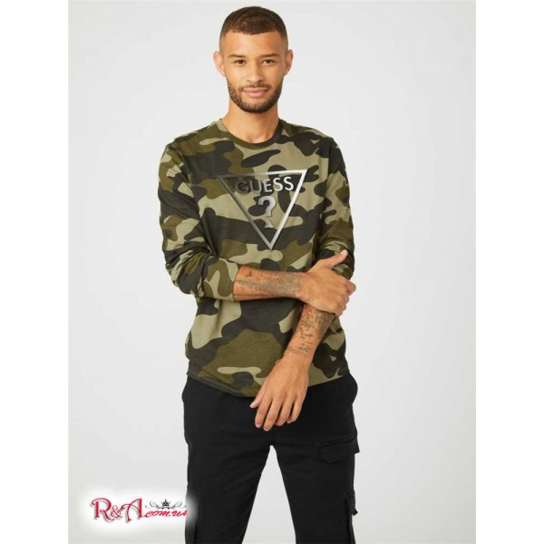 Чоловічий Лонгслів GUESS Factory (Nicky Long-Sleeve Logo Tee) 58115-01 Камуфляж