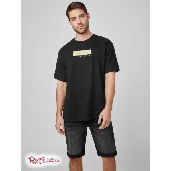 Мужская Футболка GUESS Factory (Harvey Embroidered Logo Tee) 58025-01 Реактивний Черный Мульти