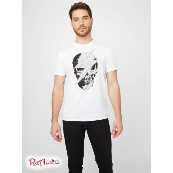 Чоловіча Футболка GUESS Factory (Grant Skull Crew Tee) 63975-01 Pure Білий