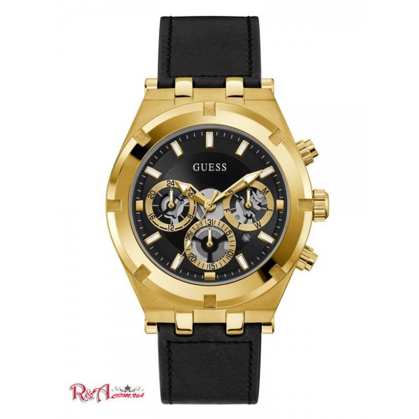 Мужские Часы GUESS (Gold-Tone and Leather Multifunction Watch) 56175-01 Multi Мужские Часы GUESS (Gold-Tone and Leather Multifunction Watch) 56175-01 Multi