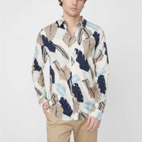 Мужская Рубашка (Joey Leaf Printed Shirt) 64015-01 QuickПесок Мульти