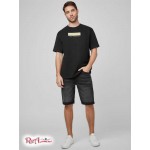 Мужская Футболка GUESS Factory (Harvey Embroidered Logo Tee) 58025-01 Реактивний Черный Мульти
