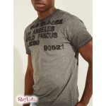 Чоловіча Футболка GUESS (LA Stencil Tee) 64725-01 Реактивний Чорний Мульті