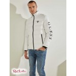 Мужская Куртка GUESS (Anthony Logo Puffer Jacket) 59785-01 Pure Белый Мульти