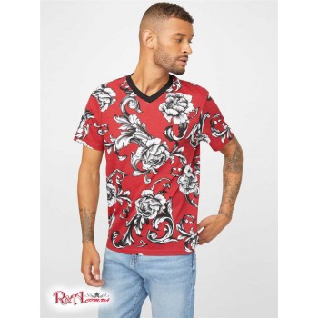 Чоловіча Футболка (Yachak Floral V-Neck Tee) 58525-01 Red Noir