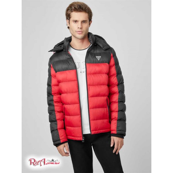 Мужская Куртка GUESS Factory (Arvin Color-Block Puffer Jacket) 58166-01 Rugby Красный