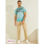 Чоловіча Футболка GUESS (LA Stencil Tee) 64726-01 Soft Бірюзовий Мульті