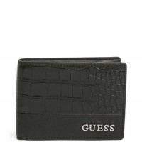 Чоловічий Гаманець (Croc-Embossed Bifold Wallet) 57906-01 Чорний