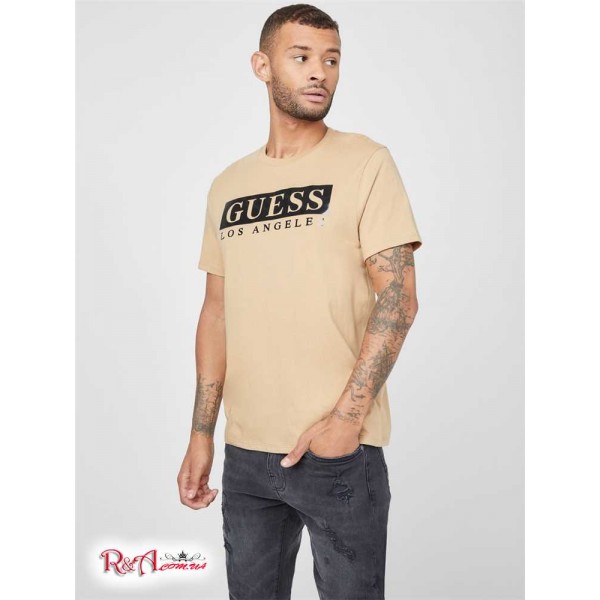 Чоловіча Футболка GUESS Factory (Greg Foil Logo Tee) 58216-01 Підсмажена Taupe
