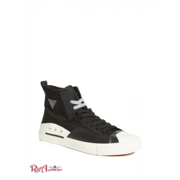 Чоловічі Снікерси (Ederle High-Top Sneakers) 60166-01 Чорна Тканина
