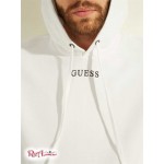 Мужское Худи GUESS (Eco Roy Embroidered Logo Hoodie) 42096-01 Frosted Белый