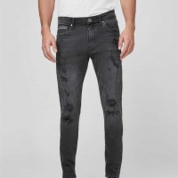 Чоловічі Джинси (Jonah Modern Skinny Jeans) 58176-01 Чорний Руйнує