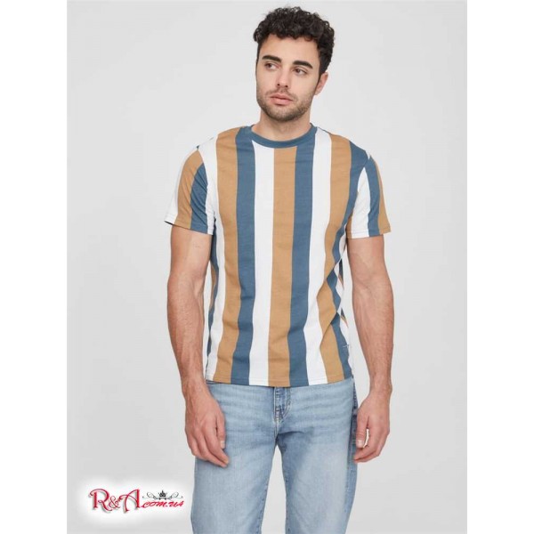 Чоловіча Футболка GUESS Factory (Lambert Striped Tee) 63906-01 Ocean Dive