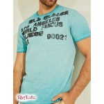 Чоловіча Футболка GUESS (LA Stencil Tee) 64726-01 Soft Бірюзовий Мульті