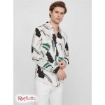 Мужская Рубашка GUESS Factory (Joey Leaf Printed Shirt) 64016-01 Pure Белый Мульти