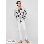 Мужская Рубашка GUESS Factory (Joey Leaf Printed Shirt) 64016-01 Pure Белый Мульти