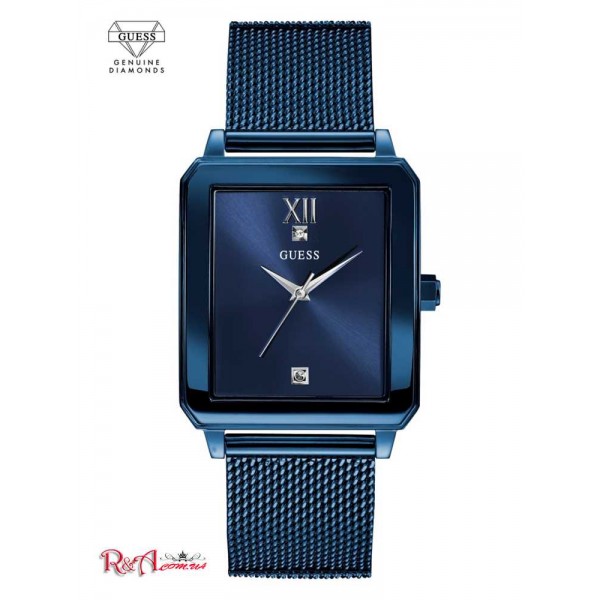 Мужские Часы GUESS (Blue Diamond Rectangular Watch) 41396-01