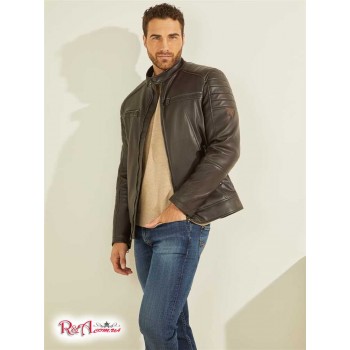 Мужская Куртка (Faux-Leather Moto Jacket) 64686-01 Сожженная Древесина