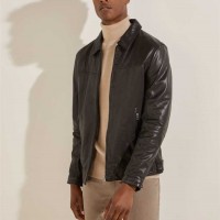 Чоловіча Куртка (Leather Trucker Jacket) 59586-01 Jet Black