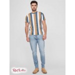 Чоловіча Футболка GUESS Factory (Lambert Striped Tee) 63906-01 Ocean Dive