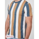 Чоловіча Футболка GUESS Factory (Lambert Striped Tee) 63906-01 Ocean Dive