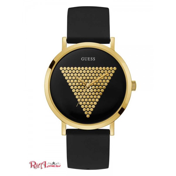 Мужские Часы GUESS (Black and Gold-Tone Analog Watch) 59196-01 Черный