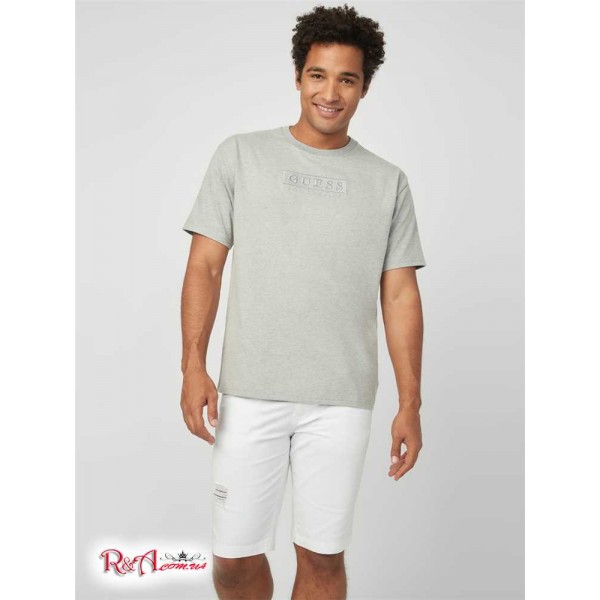 Мужская Футболка GUESS Factory (Harvey Embroidered Logo Tee) 58026-01 Светлый Heather Серый