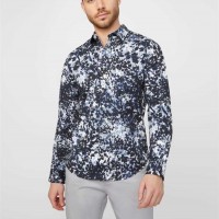 Мужская Рубашка (Rocco Floral Shirt) 58446-01 Pure Белый Мульти