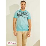 Чоловіча Футболка GUESS (LA Stencil Tee) 64726-01 Soft Бірюзовий Мульті